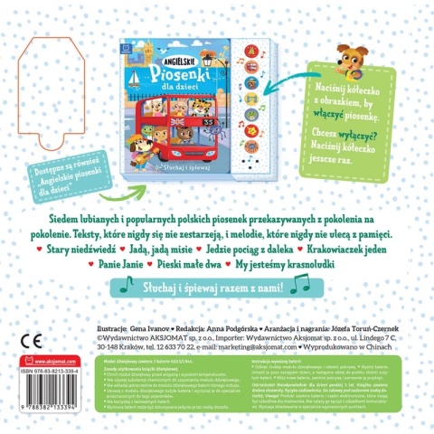 Wydawnictwo Aksjomat. Polskie piosenki dla dzieci. Wydanie II. 3556 Wydawnictwo Aksjomat. Polskie piosenki dla dzieci. Wydanie II. 3556