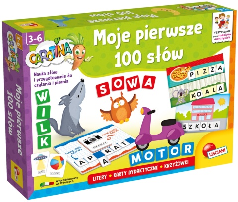 Zabawka edukacyjna Carotina Cię nauczy Moje pierwsze 100 słów 6523 3l+
