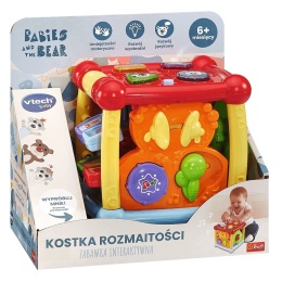 Zabawka interaktywna VTech Kostka Rozmaitości, Bobaski i Miś 61983 6m+