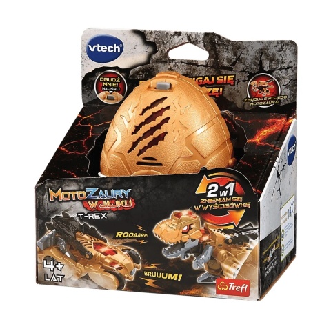 Zabawka interaktywna VTech Motozaury - T-Rex w jajku 62056 4l+