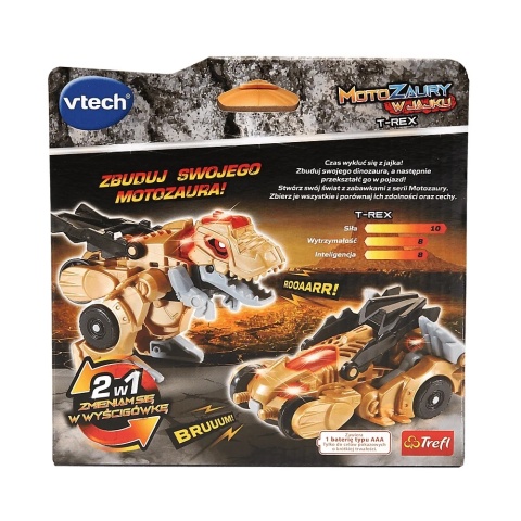 Zabawka interaktywna VTech Motozaury - T-Rex w jajku 62056 4l+