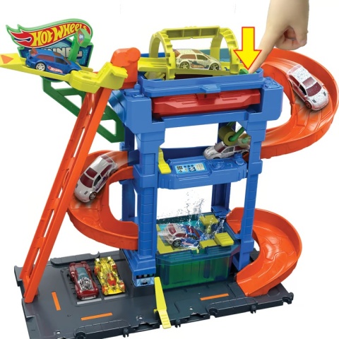 Hot Wheels - City Myjnia Odjazdowe Zakręty HTN80 3l+