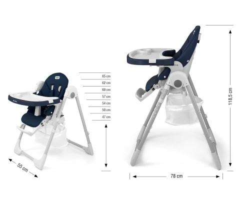 Krzesełko do karmienia Milly Mally Bueno Navy