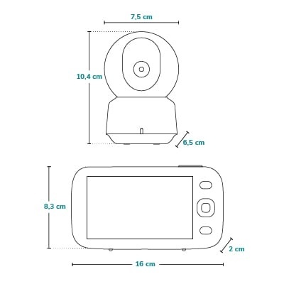 Niania elektroniczna Lionelo Babyline 9.1 kamera WiFi, tryb nocny