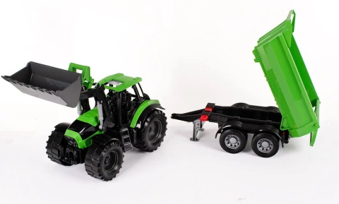 Pojazd Lena Worxx Traktor koparka z przyczepą Deutz-Fahr 04617 3l+