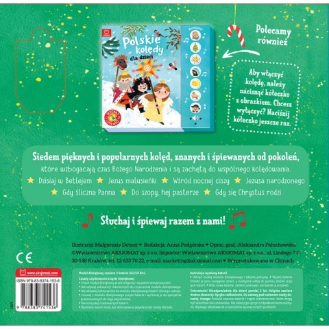 Wydawnictwo Aksjomat Kolędy dla dzieci. Słuchaj i śpiewaj! 4381 Wydawnictwo Aksjomat Kolędy dla dzieci. Słuchaj i śpiewaj! 4381