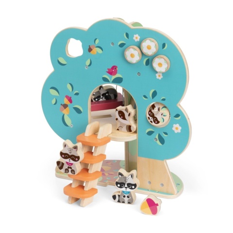 Zabawka Montessori Chicco Drewniany Domek Szopów My Wood Friends 2l+ Zabawka Montessori Chicco Drewniany Domek Szopów My Wood Friends 2l+