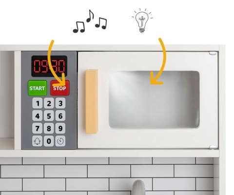 Zabawkowa drewniana kuchnia Milly Mally Esket Grey 3l+