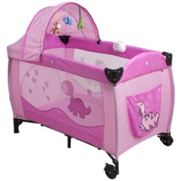 Łóżeczko turystyczne 120x60 Coto Baby Samba Lux pink