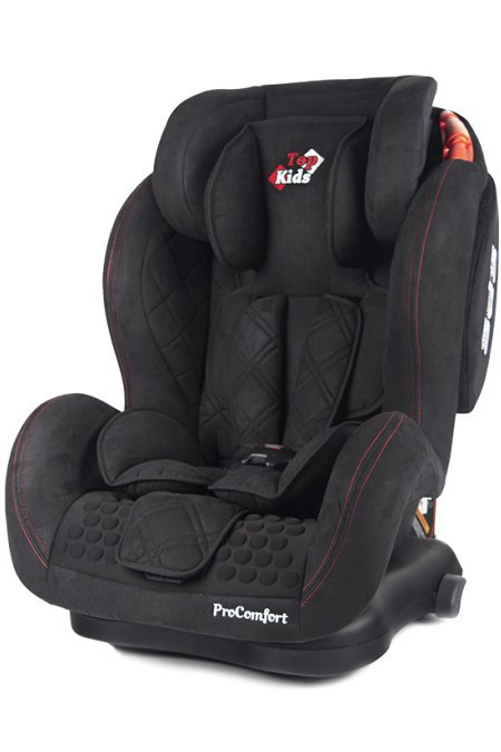 Fotelik samochodowy 9-36 kg Top Kids Pro Comfort ISOFIX zamsz black