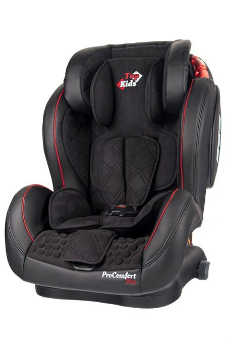 Fotelik samochodowy 9-36 kg Top Kids Pro Comfort ISOFIX ekoskóra black