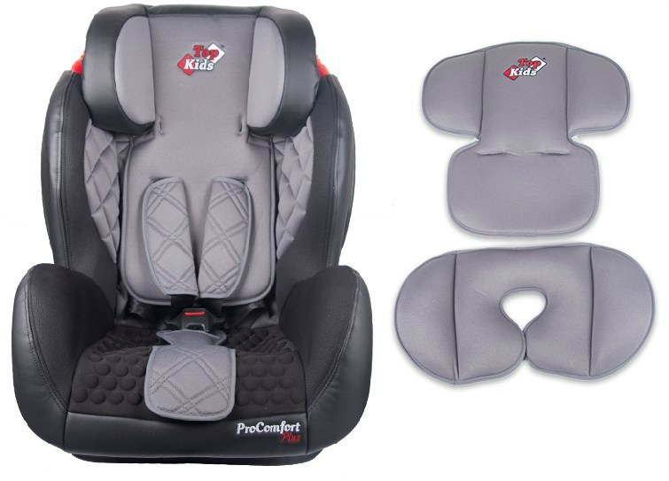 Fotelik samochodowy 9-36 kg Top Kids Pro Comfort ISOFIX zamsz red Fotelik samochodowy 9-36 kg Top Kids Pro Comfort ISOFIX zamsz red