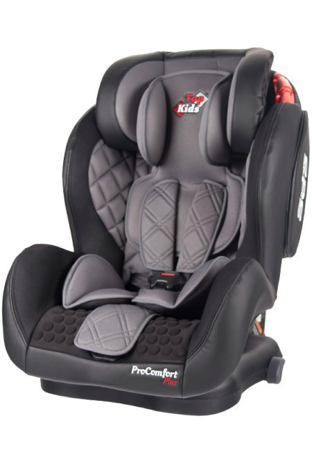 Fotelik samochodowy 9-36 kg Top Kids Pro Comfort ISOFIX ekoskóra grey