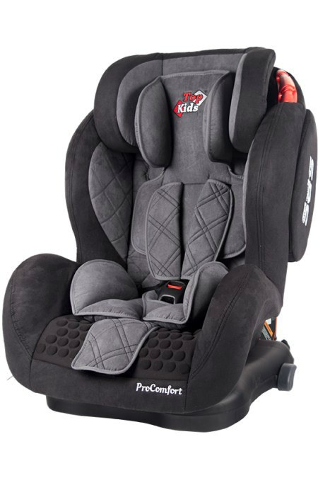 Fotelik samochodowy 9-36 kg Top Kids Pro Comfort ISOFIX zamsz grey