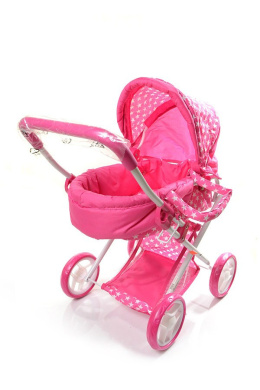 Wózek dla lalek Baby Mix 9369T-M1704W głęboki