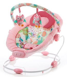 Leżaczek z muzyką i wibracjami Baby Mix BR245-2 Pink